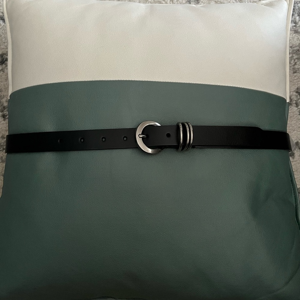Frye black leather belt